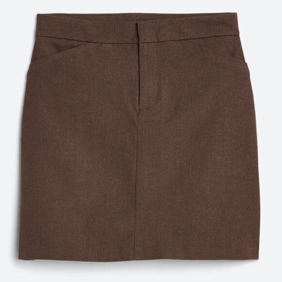 41 HAWTHORN Samantha Twill Skirt Brown 8 NWT Stitch Fix - Picture 4 of 7